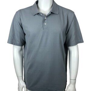 BUGLE BOY Men's Polo Shirt Gray Golf Shirt Sz Lg